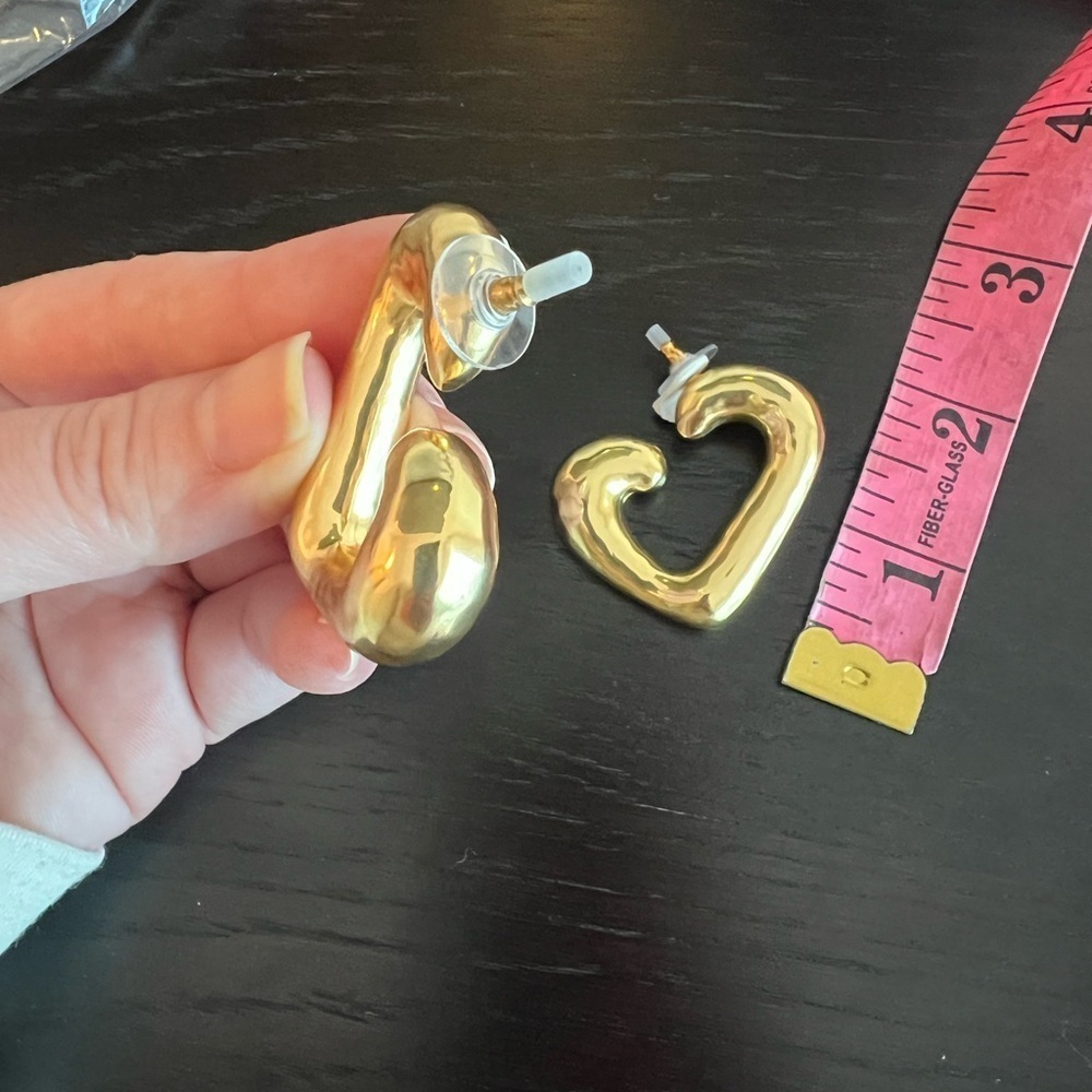 J.CREW Heart hoop earrings - Picture 6 of 12